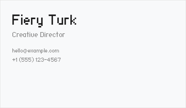 Fiery Turk Business Card