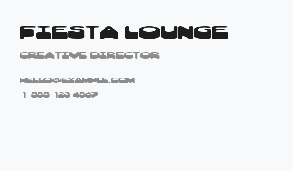Fiesta Lounge Business Card