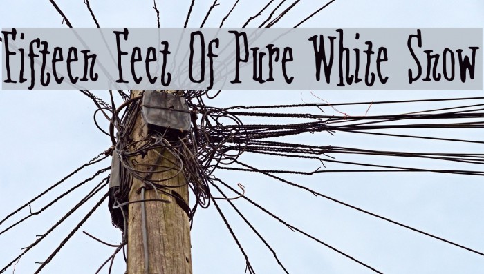 Fifteen Feet Of Pure White Snow Font examples
