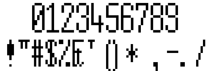 Fifteen Narrow Font OTHER CHARS