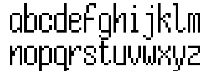 Fifteen Narrow Font LOWERCASE