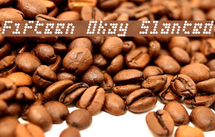 Fifteen Okay Slanted Font examples