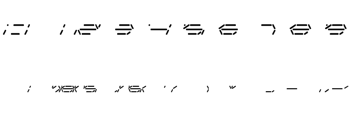 Fifteen Segment Rush Mono LDR Regular Font OTHER CHARS