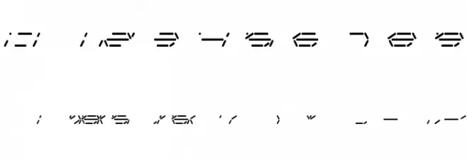 Fifteen Segment Rush Mono LDR Regular フォント その他の文字