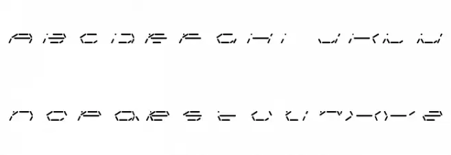 Fifteen Segment Rush Mono LDR Regular Polices MAJUSCULES
