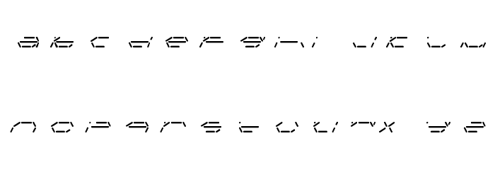 Fifteen Segment Rush Mono LDR Regular Font LOWERCASE
