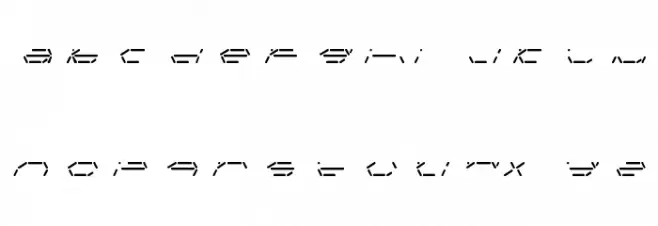 Fifteen Segment Rush Mono LDR Regular フォント 小文字