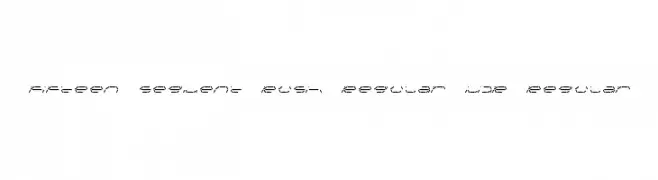 Fifteen Segment Rush Regular LDR Regular  免费字体下载