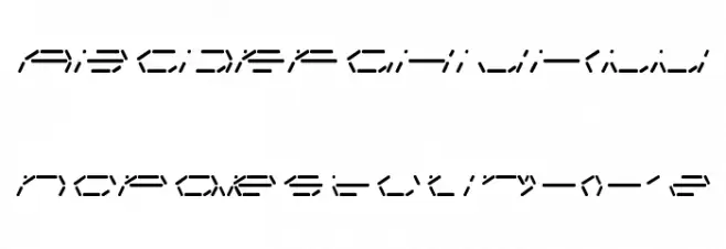 Fifteen Segment Rush Regular LDR Regular Polices MAJUSCULES