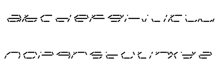 Fifteen Segment Rush Regular LDR Regular Font LOWERCASE