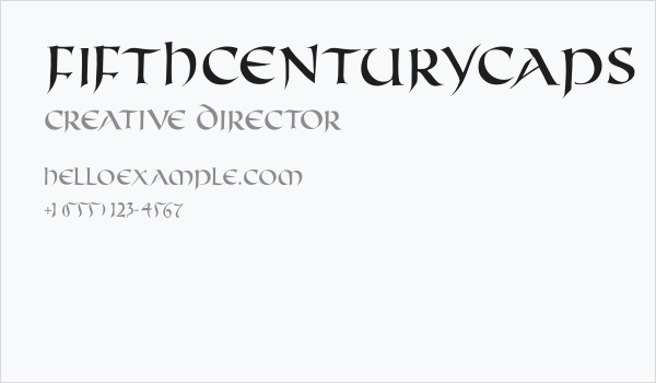 FifthCenturyCaps Business Card