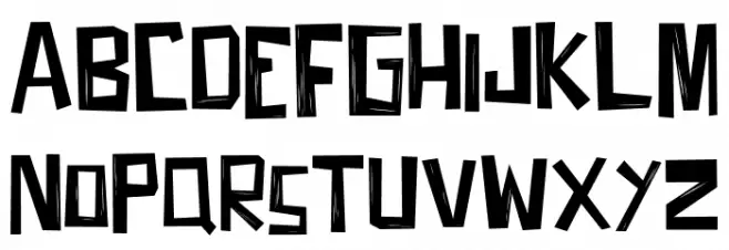 Fifties Movies Schriftart Kleinbuchstaben