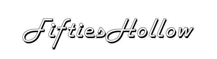 FiftiesHollow Font