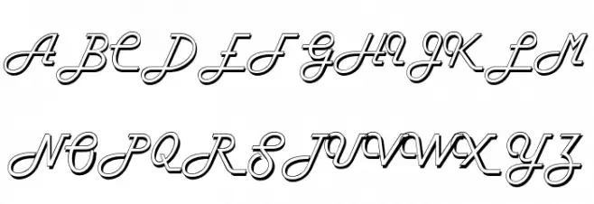 FiftiesHollow 字体 大写