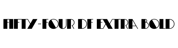 Fifty-Four DF Extra Bold  Free Fonts Download