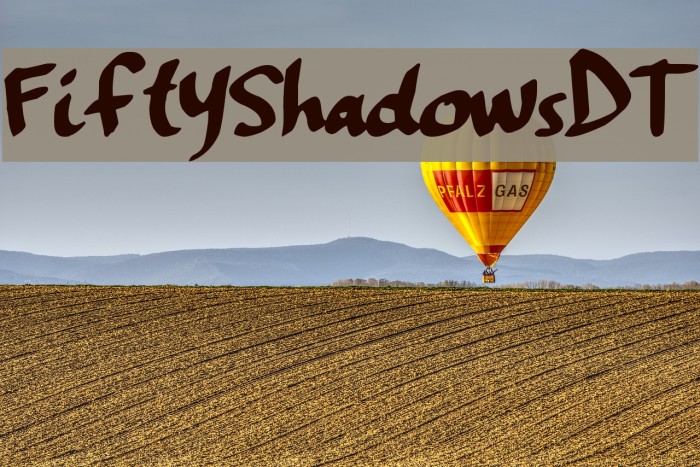 FiftyShadowsDT Font examples