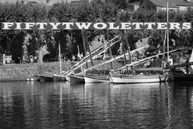 FiftyTwoLetters Font examples