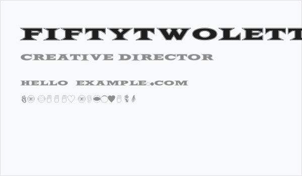 FiftyTwoLetters Business Card