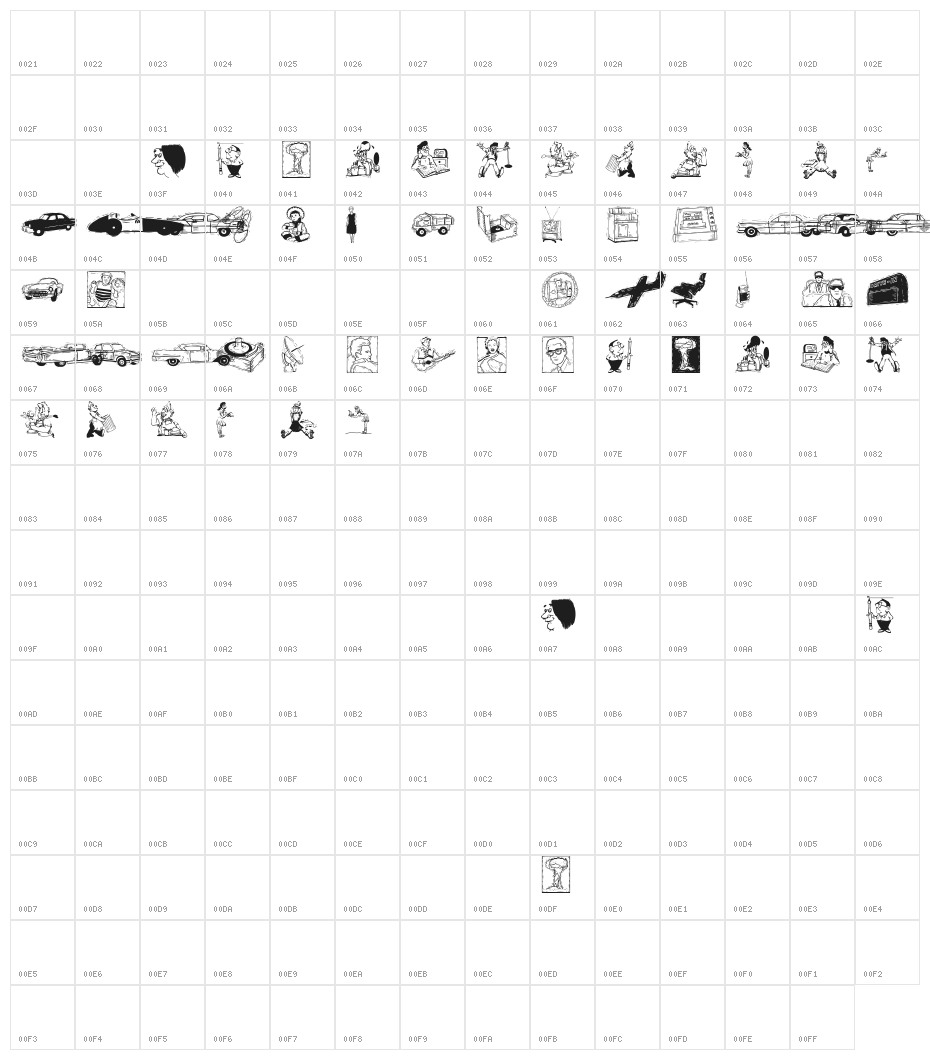 FiftyYearsAgo Character Map