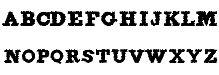FigginsBrute Trash Font LOWERCASE