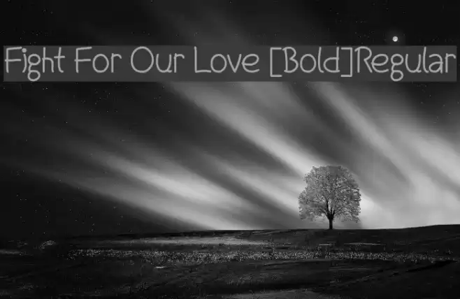 Fight For Our Love [Bold]Regular Font examples