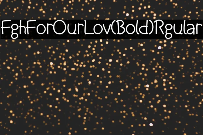 Fight For Our Love (Bold)Regular Example 2