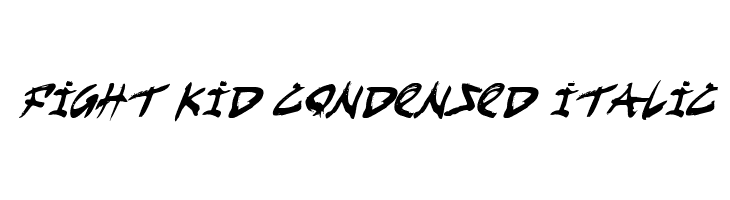 Fight Kid Condensed Italic  Скачать бесплатные шрифты