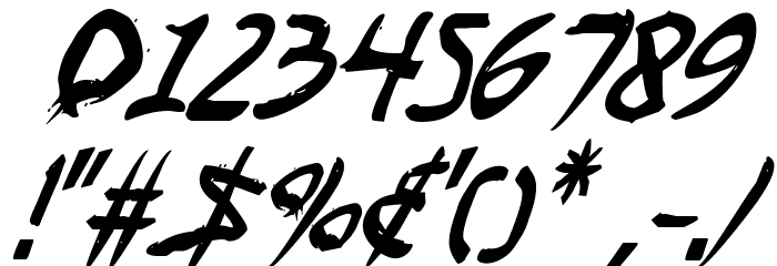 Fight Kid Condensed Italic Font OTHER CHARS