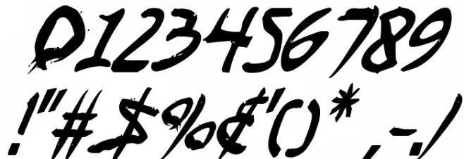 Fight Kid Condensed Italic Font Alte caractere