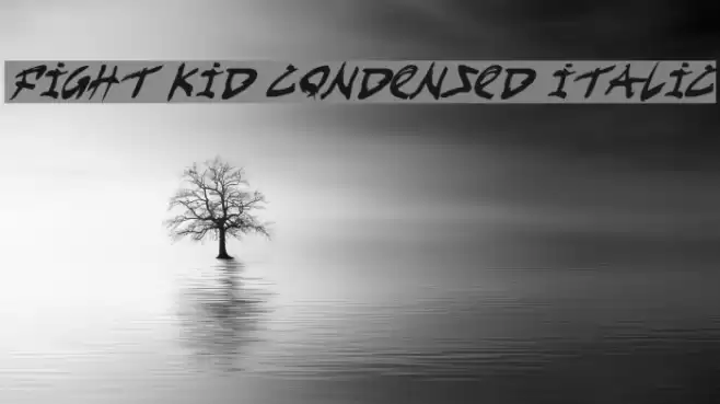 Fight Kid Condensed Italic Font examples