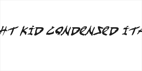 Fight Kid Condensed Italic Logo