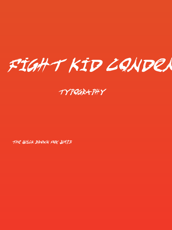 Fight Kid Condensed Italic Poster