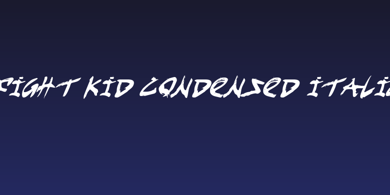 Fight Kid Condensed Italic Social Header