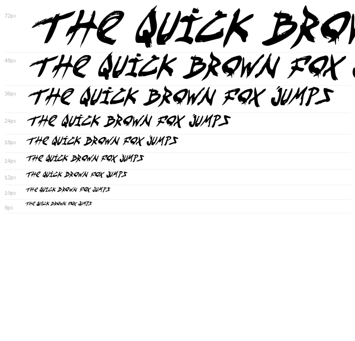 Fight Kid Condensed Italic Waterfall