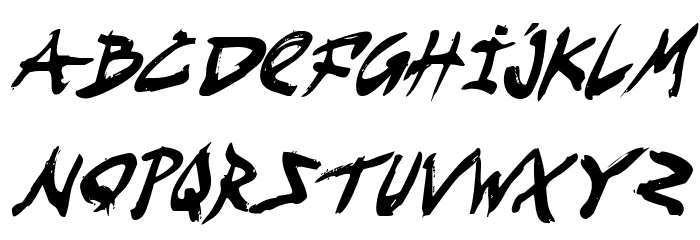 Fight Kid Condensed Italic Font LOWERCASE