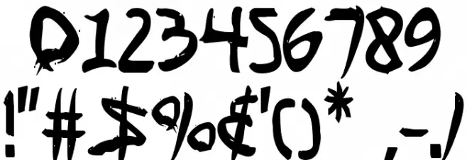 Fight Kid Condensed Font OTHER CHARS