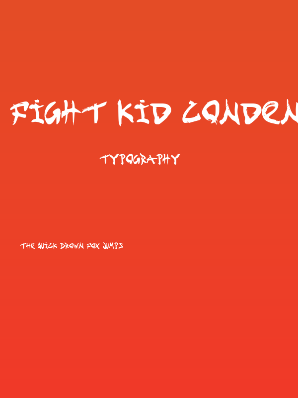 Fight Kid Condensed Poster