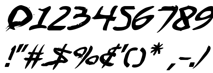 Fight Kid Italic Font OTHER CHARS