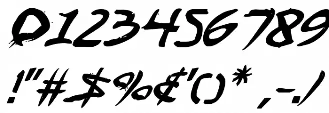 Fight Kid Italic Font OTHER CHARS