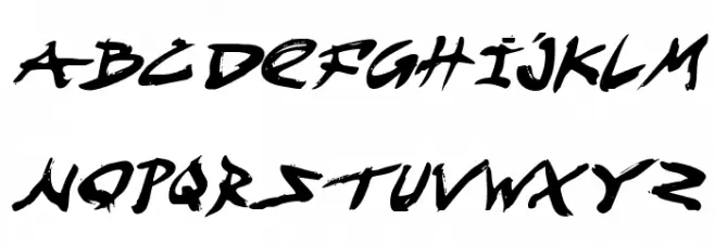 Fight Kid Italic フォント 大文字