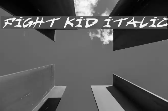 Fight Kid Italic Font examples