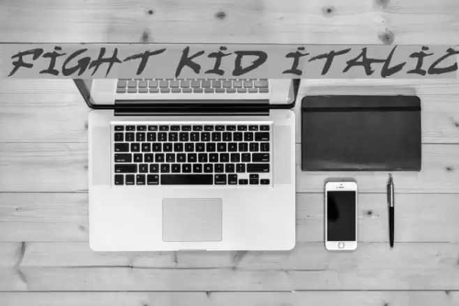 Fight Kid Italic Font examples