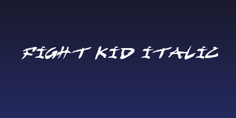 Fight Kid Italic Social Header