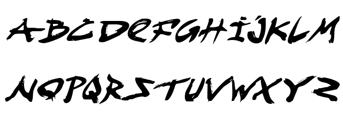 Fight Kid Italic Font LOWERCASE