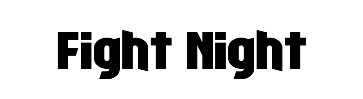 Fight Night  Frei Schriftart Herunterladen