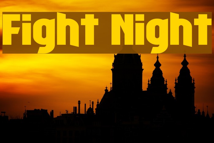 Fight Night Font examples