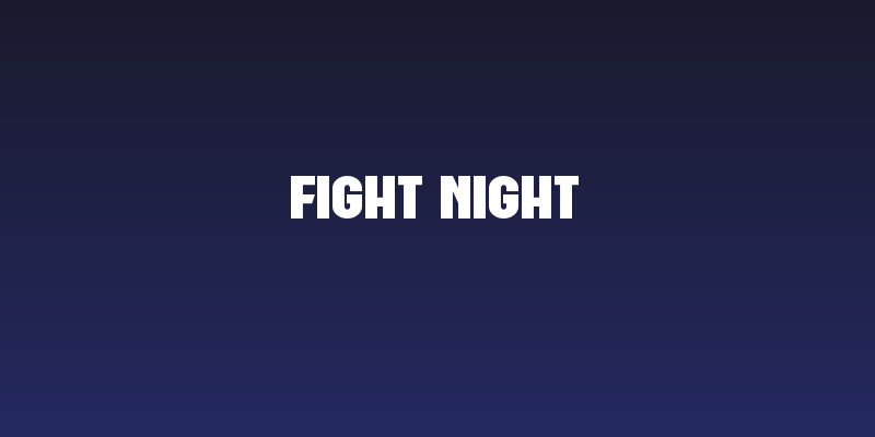 Fight Night Social Header