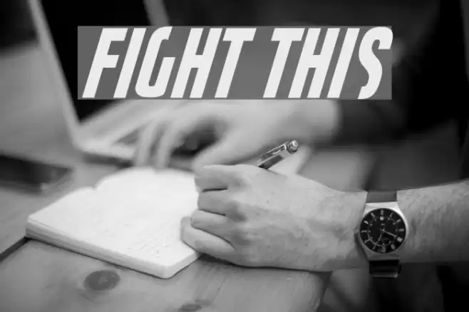 Fight This Font examples
