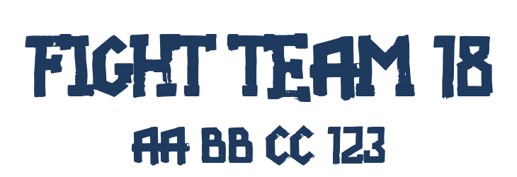 Fight team 18 Font Preview