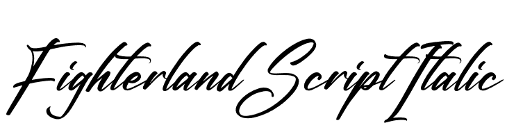 Fighterland Script Italic  Fuentes Gratis Descargar